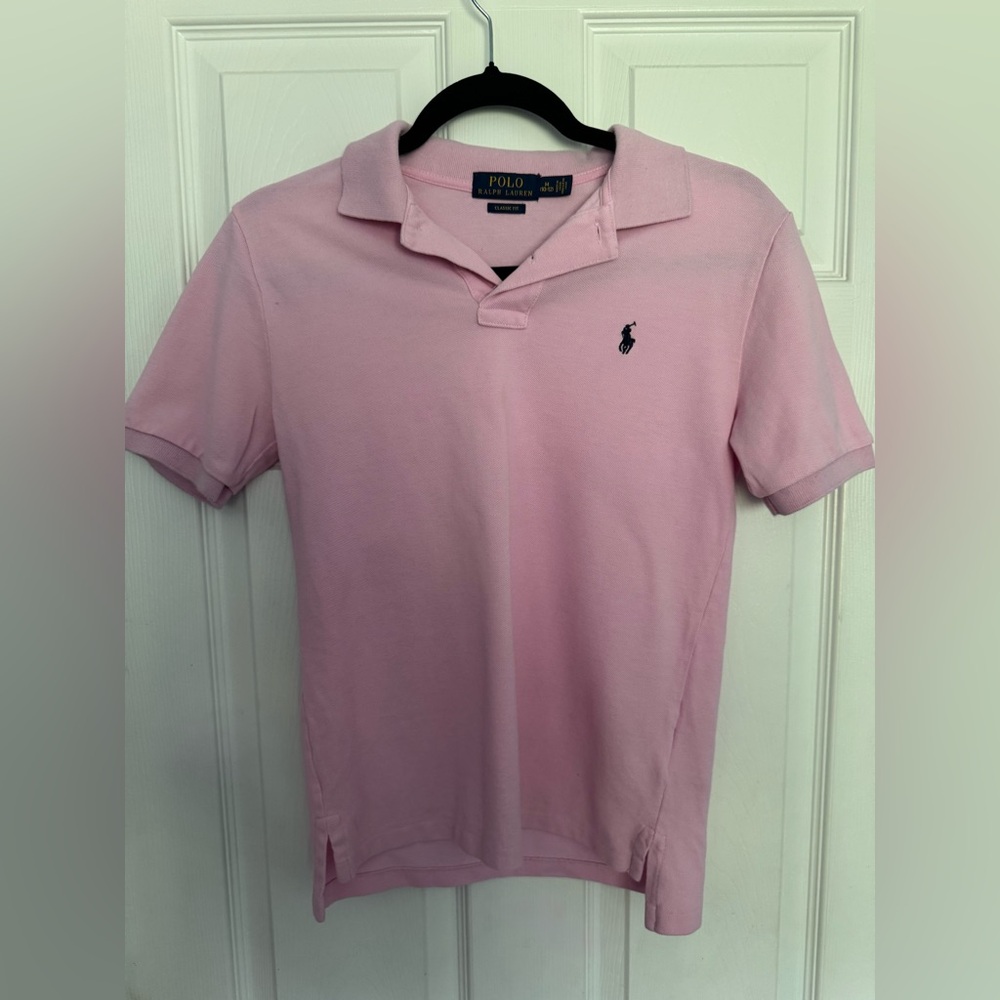 Ralph Lauren Pink Polo Shirt Classic Style